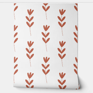 Papier Peint seamless botanical  simple pattern  with orange fl