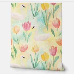 Papier Peint Serenade du lac Swan