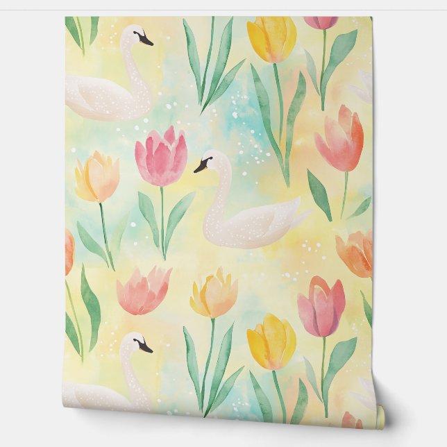 Papier Peint Serenade du lac Swan (Déroulement)