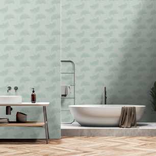 Papier Peint Serene Pastel Green & Mint Texture Gingko Feuille
