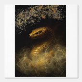 Papier Peint Serpent mystique dans un brouillard doré (Recto)