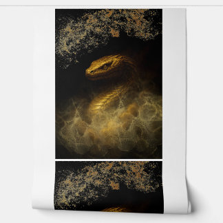 Papier Peint Serpent mystique dans un brouillard doré