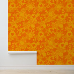 Papier Peint Seventies fleur vintage rétro