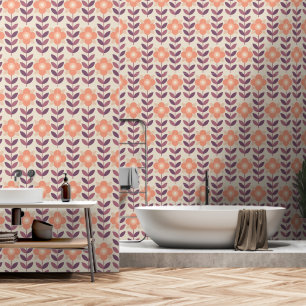 Papier Peint Seventies Mod fleur motif Wallpaper
