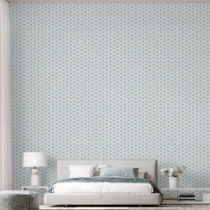 Papier Peint Simple Joli Bleu Vert Floral Lotus