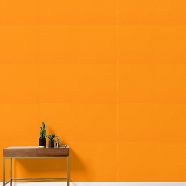 Papier Peint Simple orange moderne (Couloir)