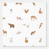 Papier Peint Simplement Animaux de la Forêt Lapins Ourson Cerf (Recto)