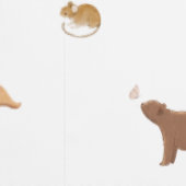Papier Peint Simplement Animaux de la Forêt Lapins Ourson Cerf (Couture)
