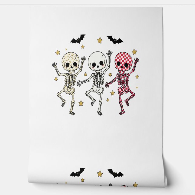 Papier Peint Skeletons de danse d'Halloween (Déroulement)