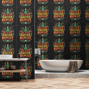 Papier Peint Sleep Soccer Répéter l'arbre de Noël Soccer Lover