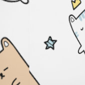 Papier Peint Sleepy Cat pattern for Your Kid Room (Couture)