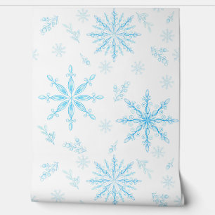 Papier Peint Snowflakes Cristaux de glace uniques