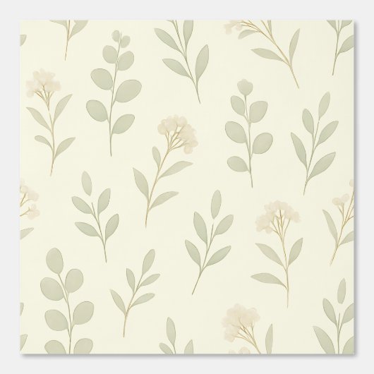 Papier peint Soft Botanical Nursery - Neutral Gree (Recto)