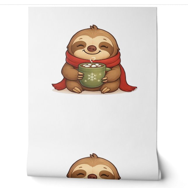 Papier Peint Soirée de Noël avec chocolat chaud - Cute Win (Déroulement)