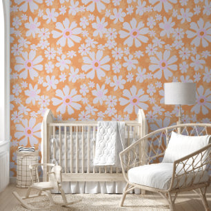 Papier Peint Soixante fleur vintage