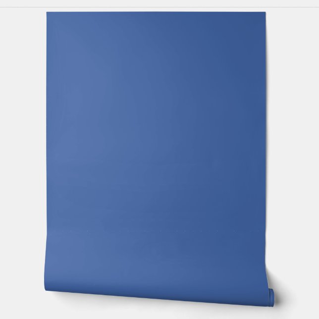 Papier Peint Solid Dusty Cornflower Blue Minimalist (Déroulement)