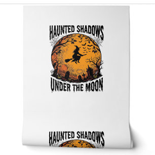 Papier Peint Sorcière de Lune d'Halloween Chemise de Nuit Vinta