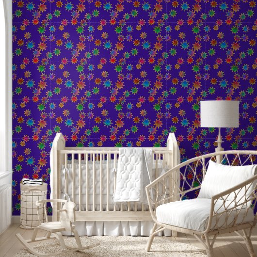 Papier Peint Souhait sur une étoile en clair de lune (Enfants)