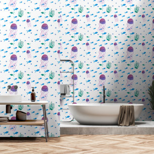 Papier Peint Sous les méduses marines