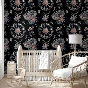 Papier Peint Starfish Jellyfish Seawey Black Motif