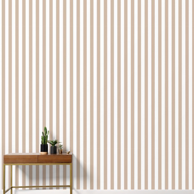 Papier Peint Stripes simples - Taupe (Couloir)