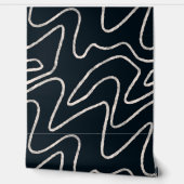 Papier Peint Style japonais moderne art in cream and black. (Déroulement)