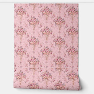 Papier Peint Style victorien rose français antique Rococo flora