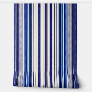 Papier Peint Summer Navy Blue Boat Collection de rayures tendan