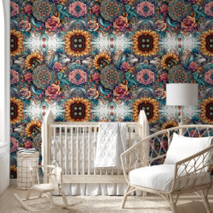 Papier Peint Sunflowers majestueux Wolf & Boho