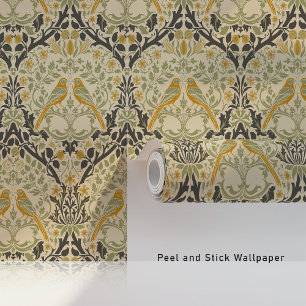 Papier Peint Sunlit Birds Fond d'écran Art Nouveau