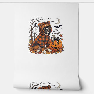 Papier Peint Sweatshirt à carreaux pour chien Boxer Halloween C
