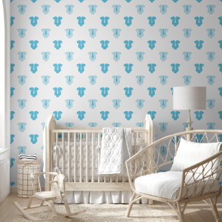 Papier Peint Sweet Baby Boy Blue Fashion Motif Nursery