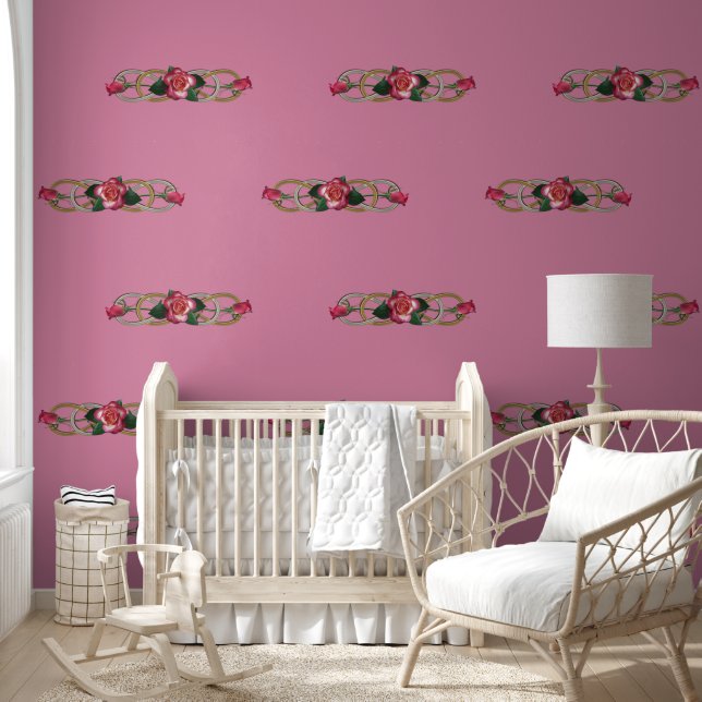 Papier Peint Symbole - double infini - Rose 2 (Enfants)