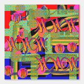 Papier Peint Symboles et Flore (Recto)