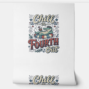 Papier Peint T-shirt patriotique Chill The Fourth Out Alligator