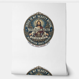 Papier Peint T-Shirt Technicien Ongles Jésus Artiste Ongles Ins