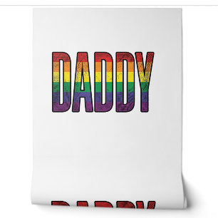 Papier Peint T-Shirt Typographie Fierté Papa Arc-en-Ciel Vintag