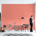 Papier Peint Tableau de contrôle géométrique rouge et blanc rét<br><div class="desc">Apportez une ambiance audacieuse et vintage à votre espace avec ce papier peint en damier géométrique rouge et blanc rétro. Les couleurs vives et les motif saisissantes apportent une touche dynamique à toutes les chambres,  parfaites pour créer un look moderne du milieu du siècle.</div>