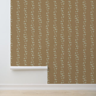 Papier Peint Taches marron chameau Rayures - Vibes Bohème Terre
