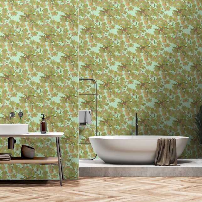 Papier Peint Tapis de printemps (Salle de bain)