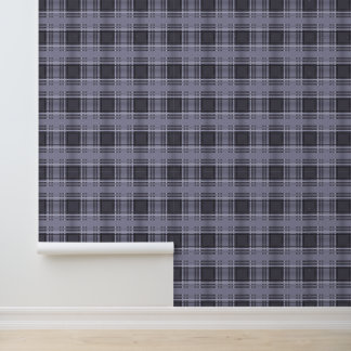 Papier Peint Tartan à carreaux gris vintage