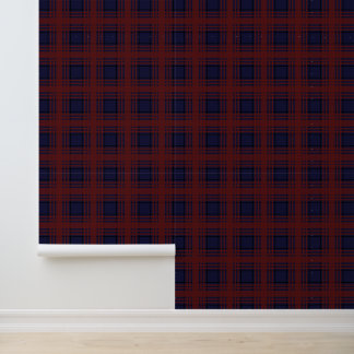 Papier Peint Tartan à carreaux rouge et bleu