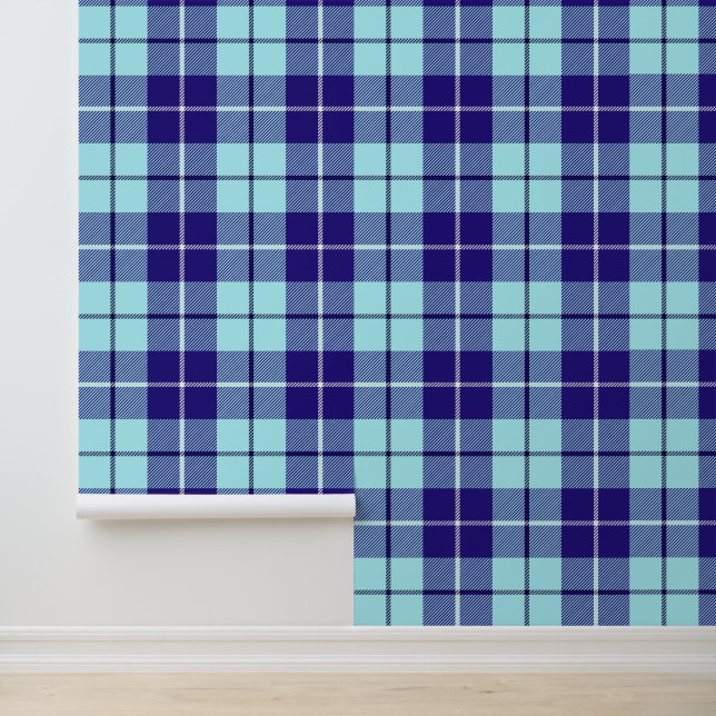 Papier Peint Tartan bleu clair (Application)