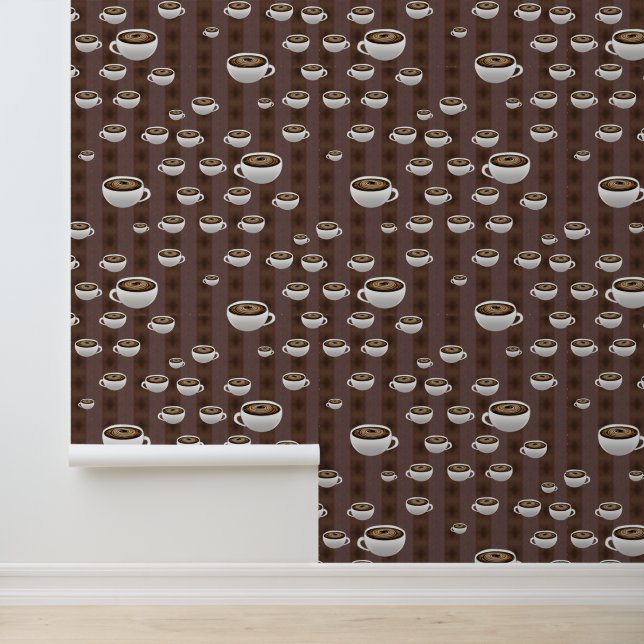 Papier Peint Tasses à café et bandes (Application)