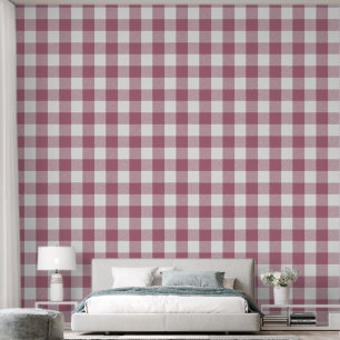Papier Peint Tendance 6" à carreaux buffle rose
