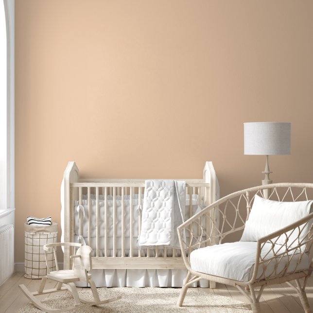 Papier Peint Tendance Peachy rose couleur solide | Élégant (Enfants)