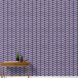 Papier Peint Tendance Rustique Chevron Violet