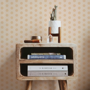 Papier Peint Tender Pastel Orange Clementine Polkadot