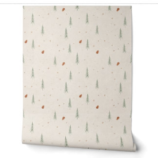 Papier Peint Terracotta Noël en forêt à décoller et coller