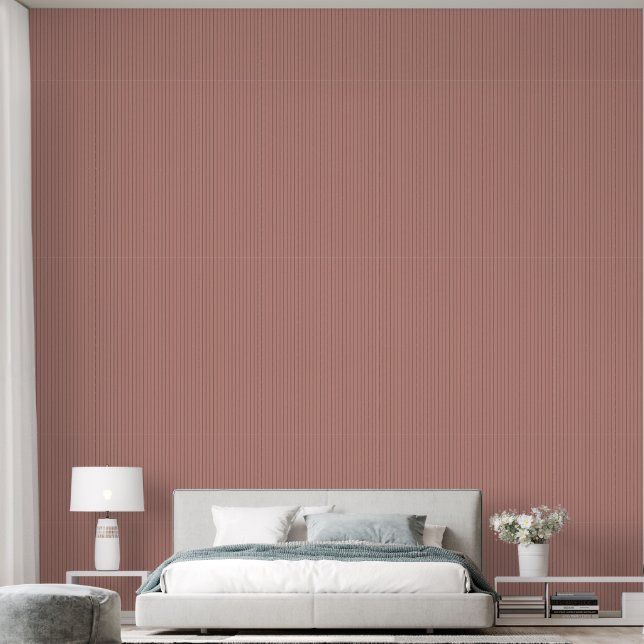 Papier Peint Terracotta Pinstripe 1" moderne et tendance (Chambre à coucher)